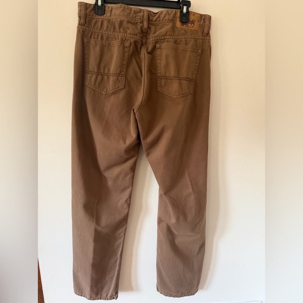 Orvis 1856 Stretch Twill 5 Pocket Pants Mens 34x32 Brown Outdoor Casual - Picture 3 of 5